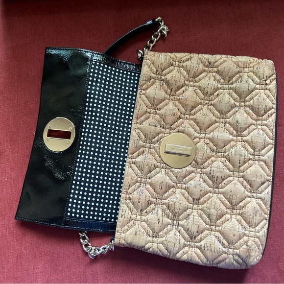 Kate Spade Vintage Black and Tan Cork Quilted Shoulder Bag - Picture 2 of 12